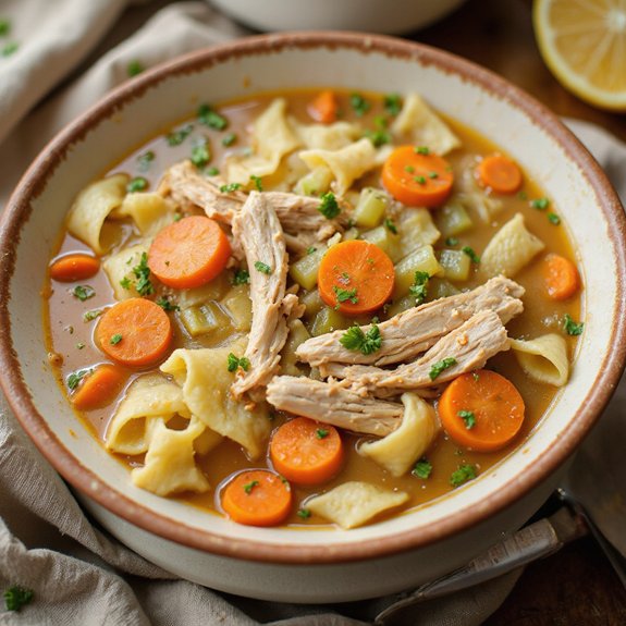 hearty slow cooked chicken soup