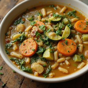 hearty vegetable orzo soup