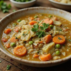 hearty vegetable rice soup