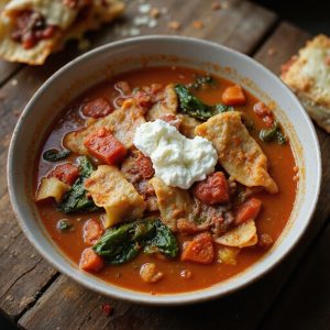 hearty vegetarian lasagna soup