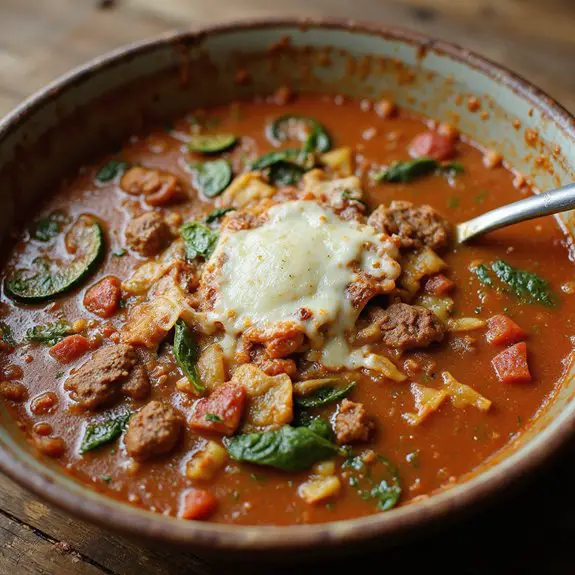 keto friendly lasagna soup recipe