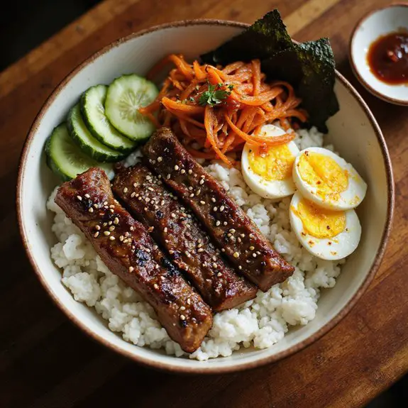 korean style lunch box meal