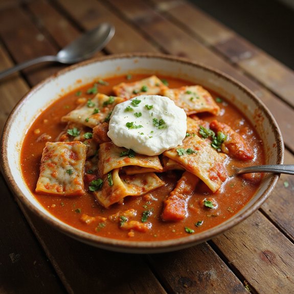 lasagna soup with sauce