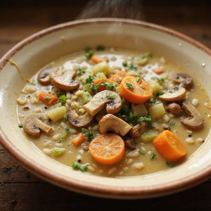 mushroom wild rice soup