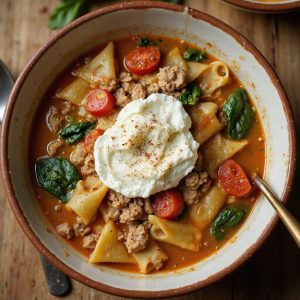 protein packed lasagna soup