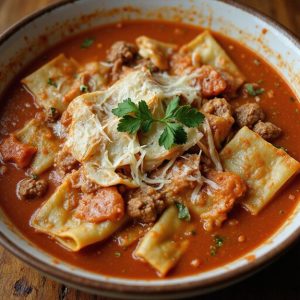 rich comforting lasagna broth