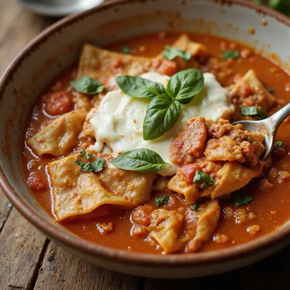 ricotta chicken lasagna soup