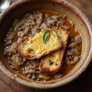 savory caramelized onion broth