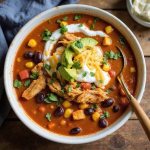 savory chicken enchilada soup