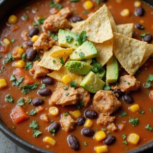 savory chicken tortilla soup