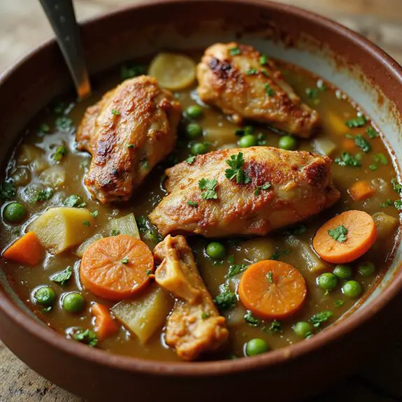 savory chicken wing soup