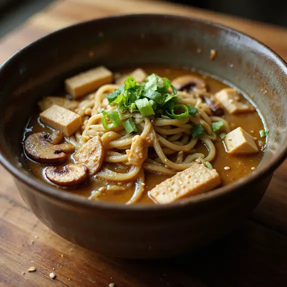 savory miso noodle broth