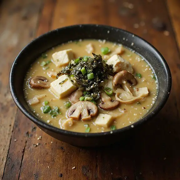 savory mushroom miso broth