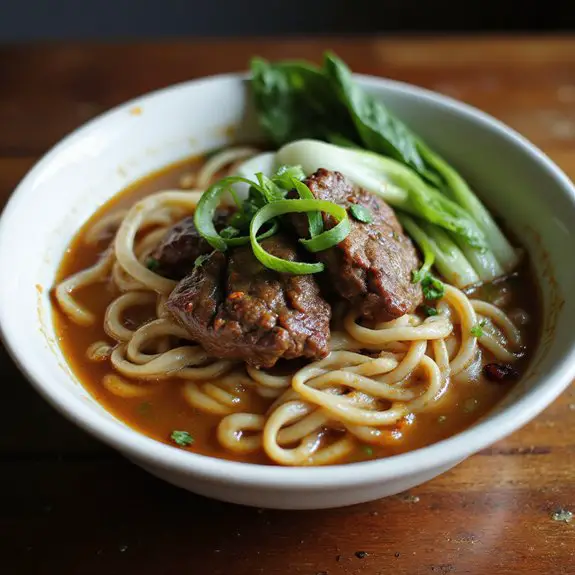 savory taiwanese noodle dish