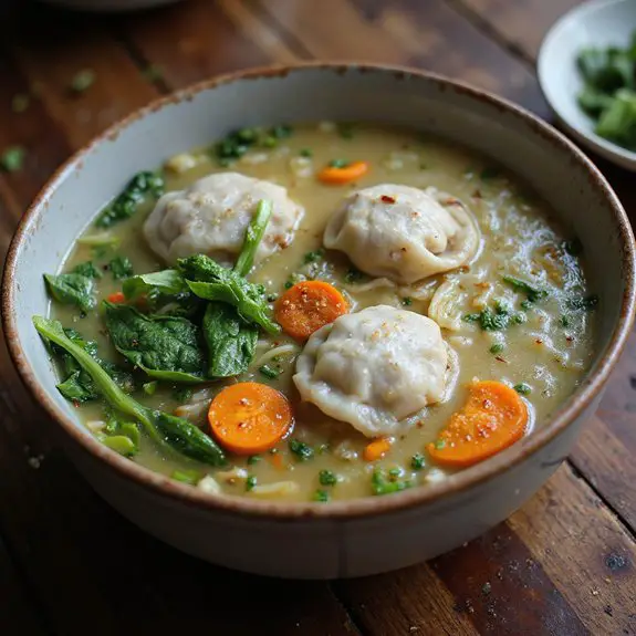 savory wonton noodle soup