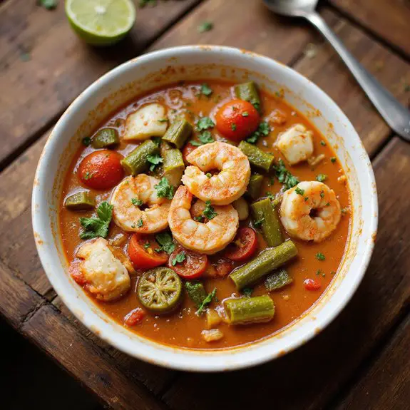 seafood and okra dish