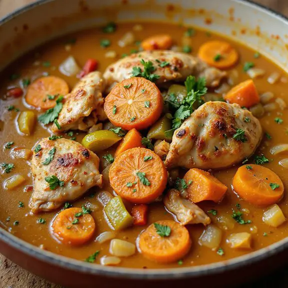 spicy chicken broth dish