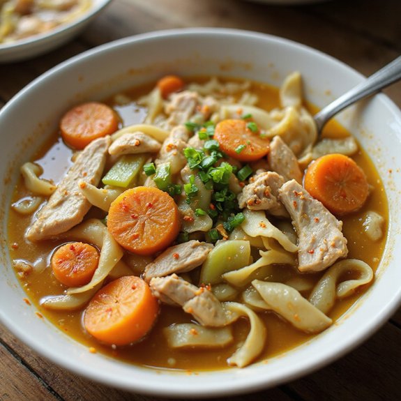 spicy chicken noodle soup
