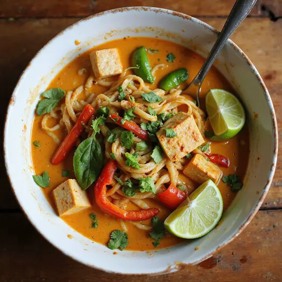 spicy coconut noodle soup