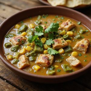 spicy green chile soup