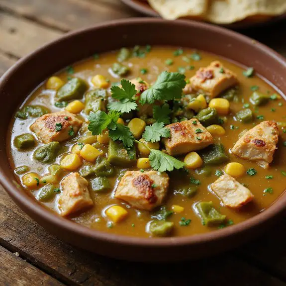 spicy green chile soup