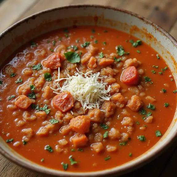 tomato based rice soup