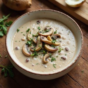 vegan creamy mushroom soup