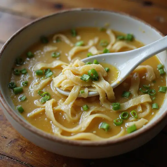 warm comforting egg broth