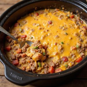 cheesy hamburger dip recipe