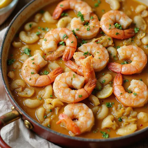 citrusy shrimp bean stew