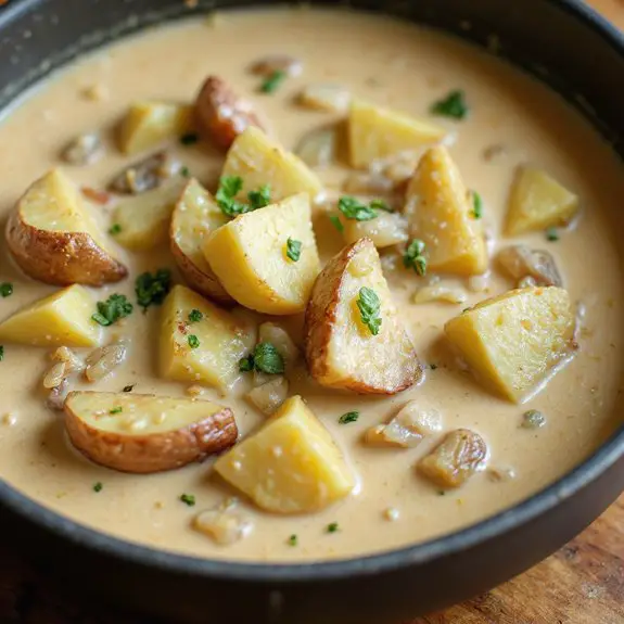 creamy garlic potato soup