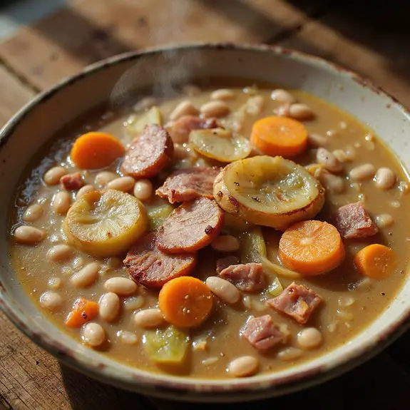 crockpot ham bean soup