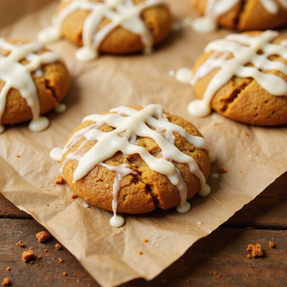 delicious iced pumpkin cookies