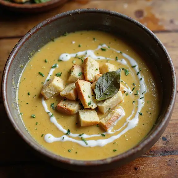 garlic infused french broth