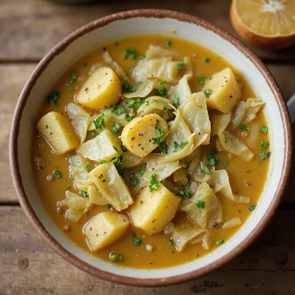hearty cabbage potato soup