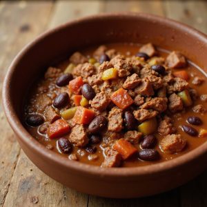 hearty flavorful chili dish