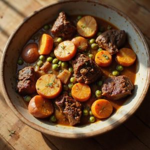 hearty oven cooked beef stew