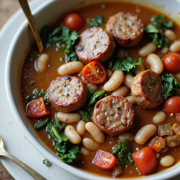 hearty sausage bean soup