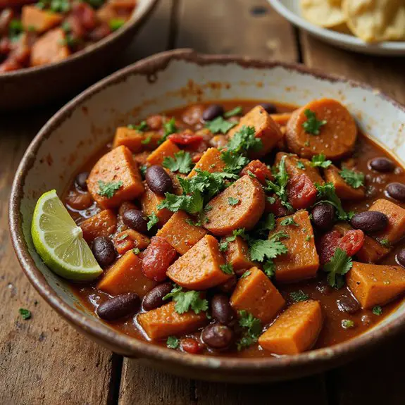 hearty sweet potato chili