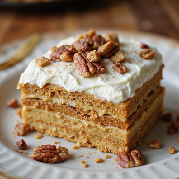 layered pumpkin cheesecake dessert