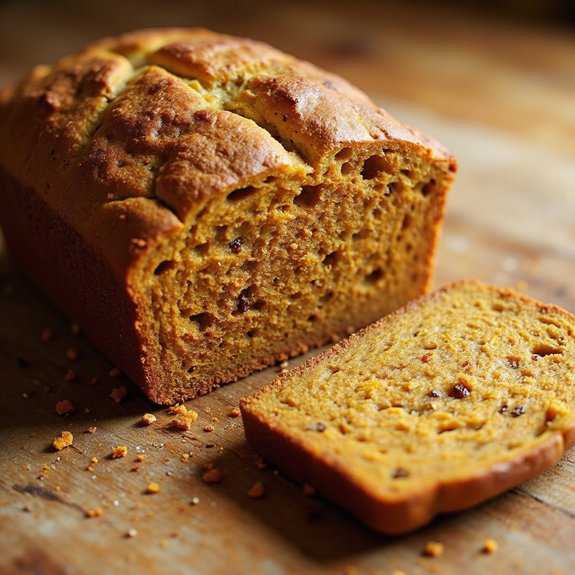 pumpkin bread with brown butter
