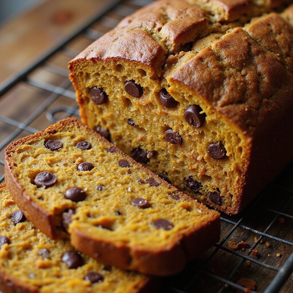 pumpkin bread with chocolate