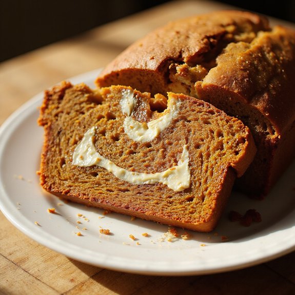 pumpkin bread with cream cheese