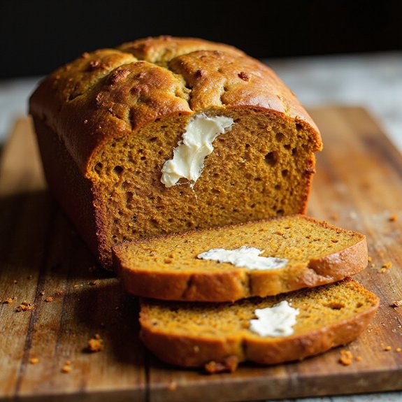 pumpkin bread with cream cheese