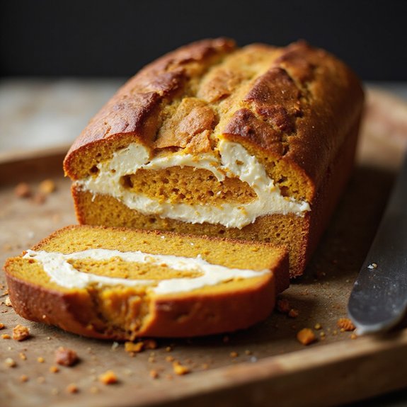pumpkin cheesecake flavored bread