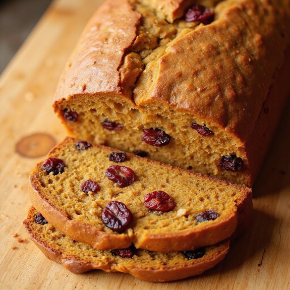pumpkin cranberry flavored bread