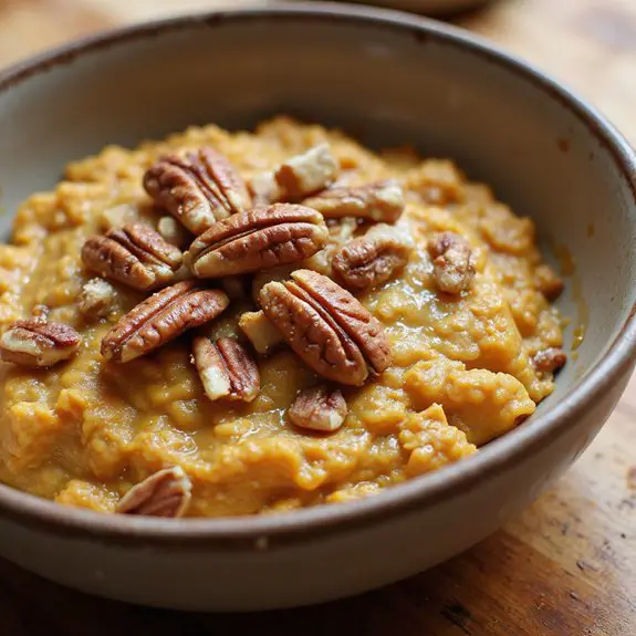 pumpkin flavored oatmeal dish
