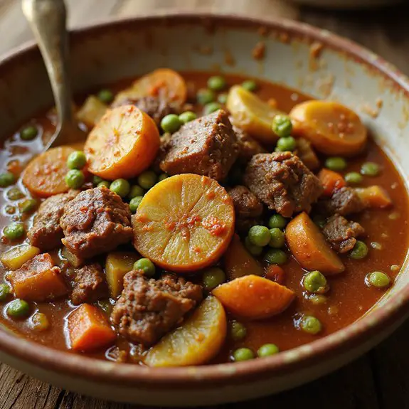 savory ground beef stew