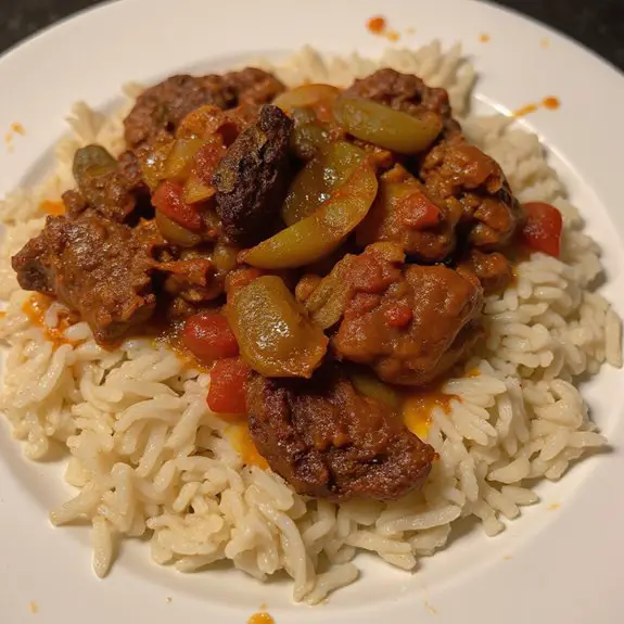 savory rice with stew