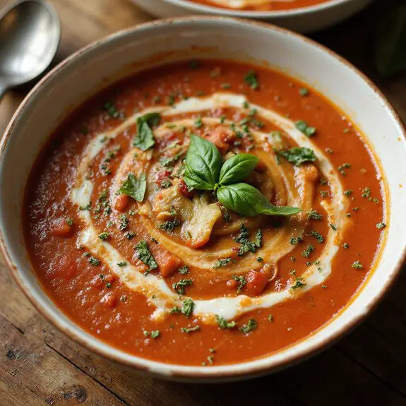 savory roasted garlic soup